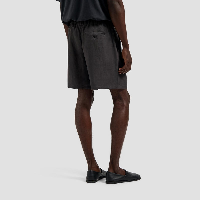 OLAF HUSSEIN Linen blend shorts