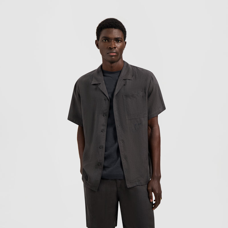 LINEN BLEND SS SHIRT