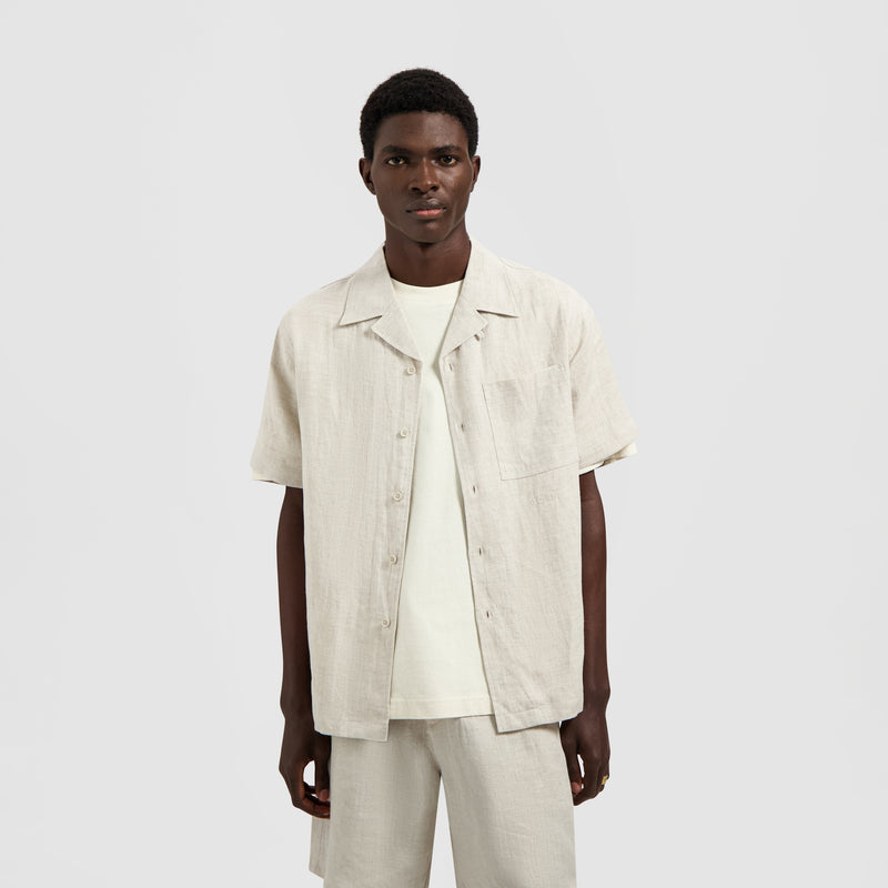 LINEN BLEND SS SHIRT