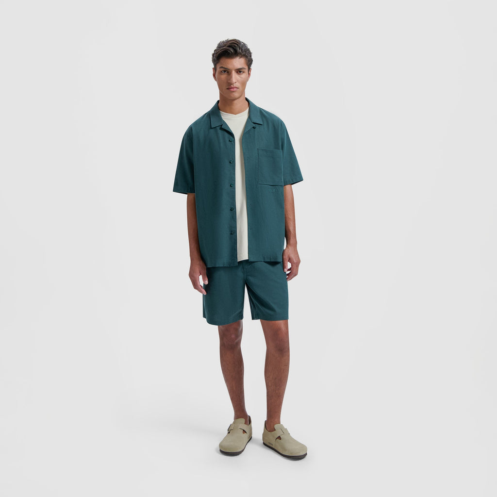 LINEN CAMP SHIRT SS