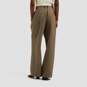 OLAF HUSSEIN Linen tailored trousers treehouse