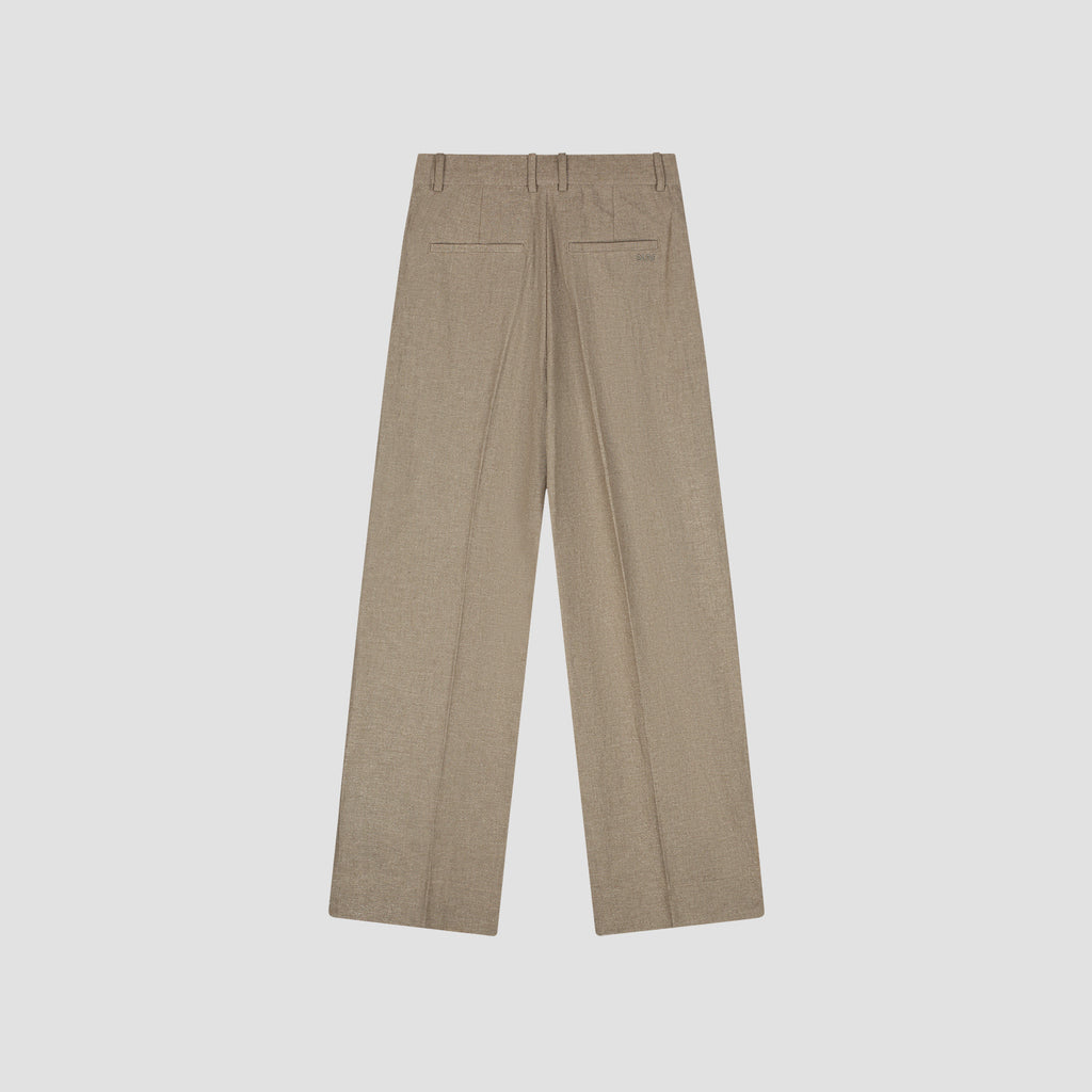 OLAF HUSSEIN Linen tailored trousers treehouse