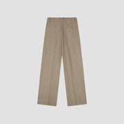 OLAF HUSSEIN Linen tailored trousers treehouse