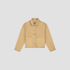 OLAF HUSSEIN Monogram washed canvas jacket medal bronze