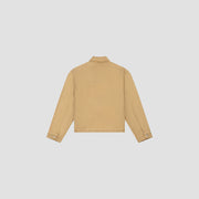 OLAF HUSSEIN Monogram washed canvas jacket medal bronze