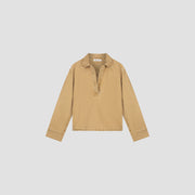 OLAF HUSSEIN Monogram washed canvas overshirt