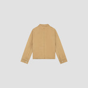 OLAF HUSSEIN Monogram washed canvas overshirt