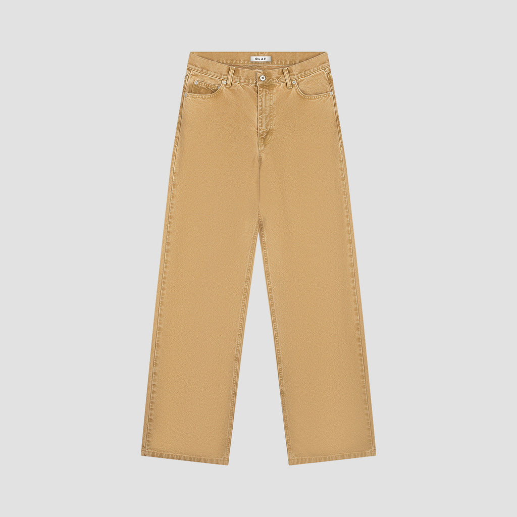 OLAF HUSSEIN Monogram washed canvas pant