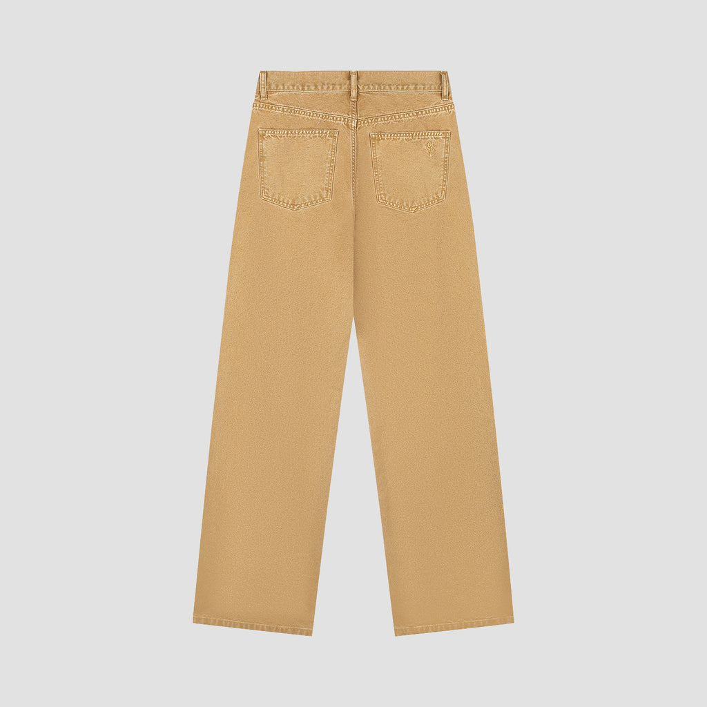 OLAF HUSSEIN Monogram washed canvas pant
