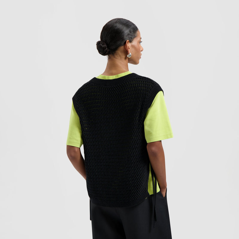 OPEN KNIT VEST