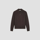 OLAF HUSSEIN Oversized knitted polo chocolate plum
