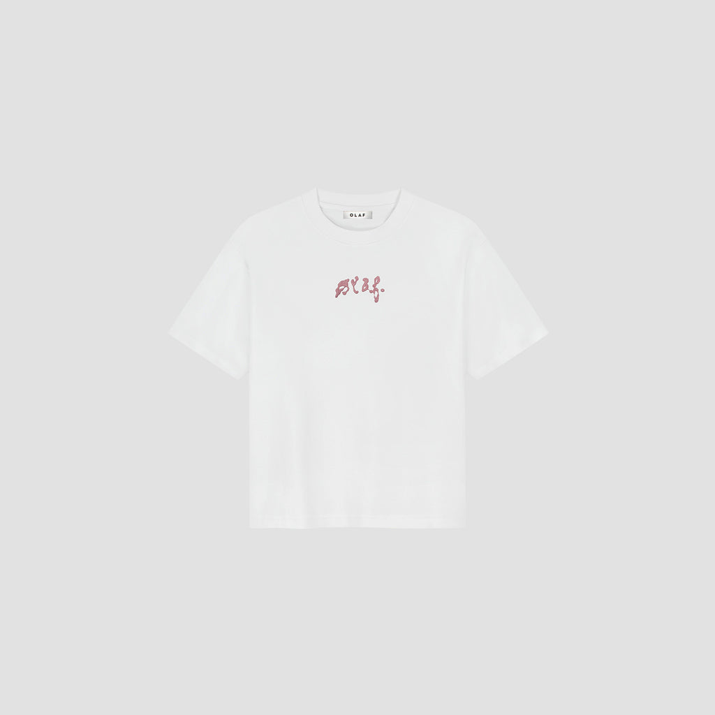 OLAF HUSSEIN Painted Olaf tee optical white