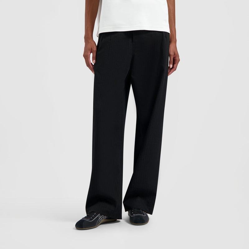 PINSTRIPE BARREL LEG PANT