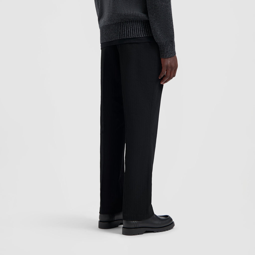 PINSTRIPE SLIM ELASTICATED TROUSER