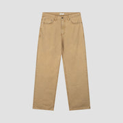 OLAF HUSSEIN Regular washed canvas pant medal bronze