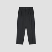 OLAF HUSSEIN Regular wool blend pleated pant