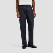 OLAF HUSSEIN Regular wool blend pleated pant