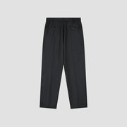 OLAF HUSSEIN Regular wool blend pleated pant