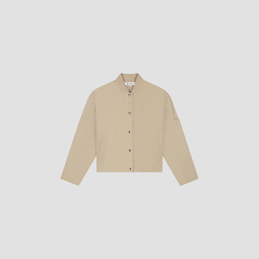 OLAF HUSSEIN Retro logo bomber jacket