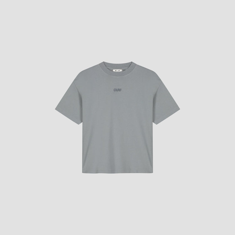 OLAF HUSSEIN Retro logo boxy tee