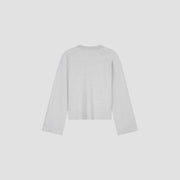 OLAF HUSSEIN Retro logo LS tee heather grey