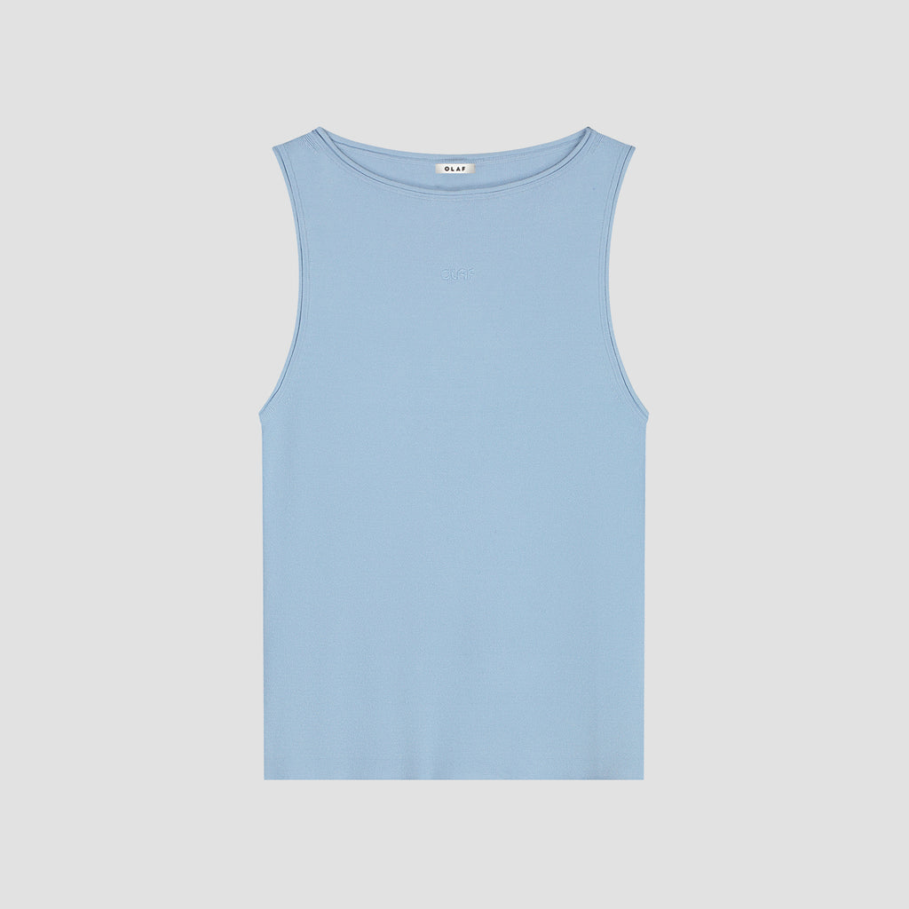 OLAF HUSSEIN Retro logo sleeveless knit
