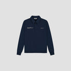OLAF HUSSEIN Script friends oversized polo navy blue