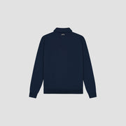 OLAF HUSSEIN Script friends oversized polo navy blue