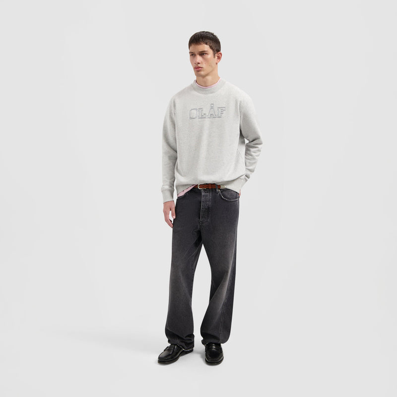 STITCHED VARSITY CREWNECK