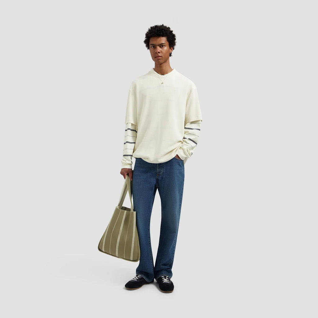 OLAF HUSSEIN Waffle tee off white