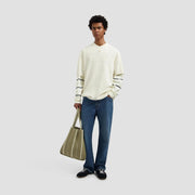 OLAF HUSSEIN Waffle tee off white