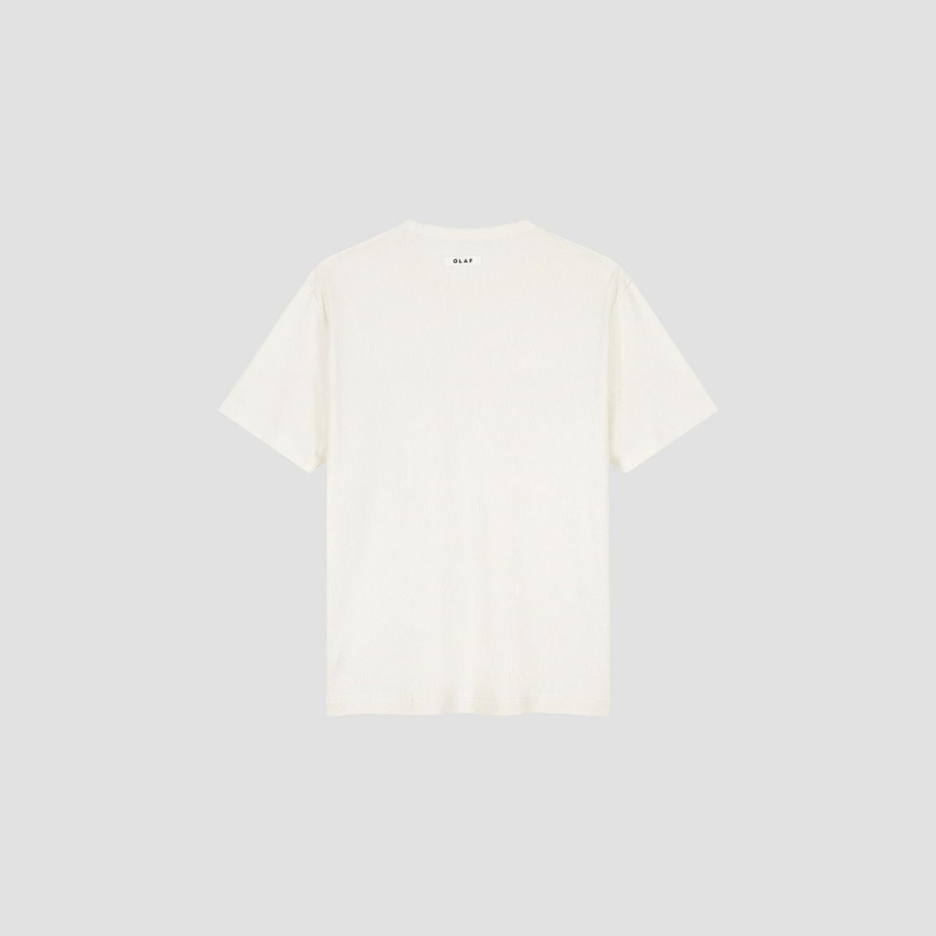 OLAF HUSSEIN Waffle tee off white