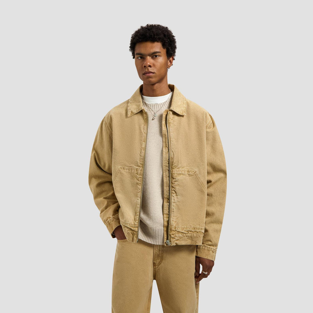 OLAF HUSSEIN Washed canvas jacket medal bronze