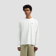 OLAF HUSSEIN Western logo LS tee optical white