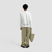 OLAF HUSSEIN Western logo LS tee optical white