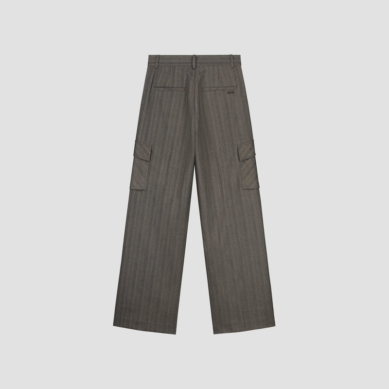 WMN HERRINGBONE CARGO PANTS