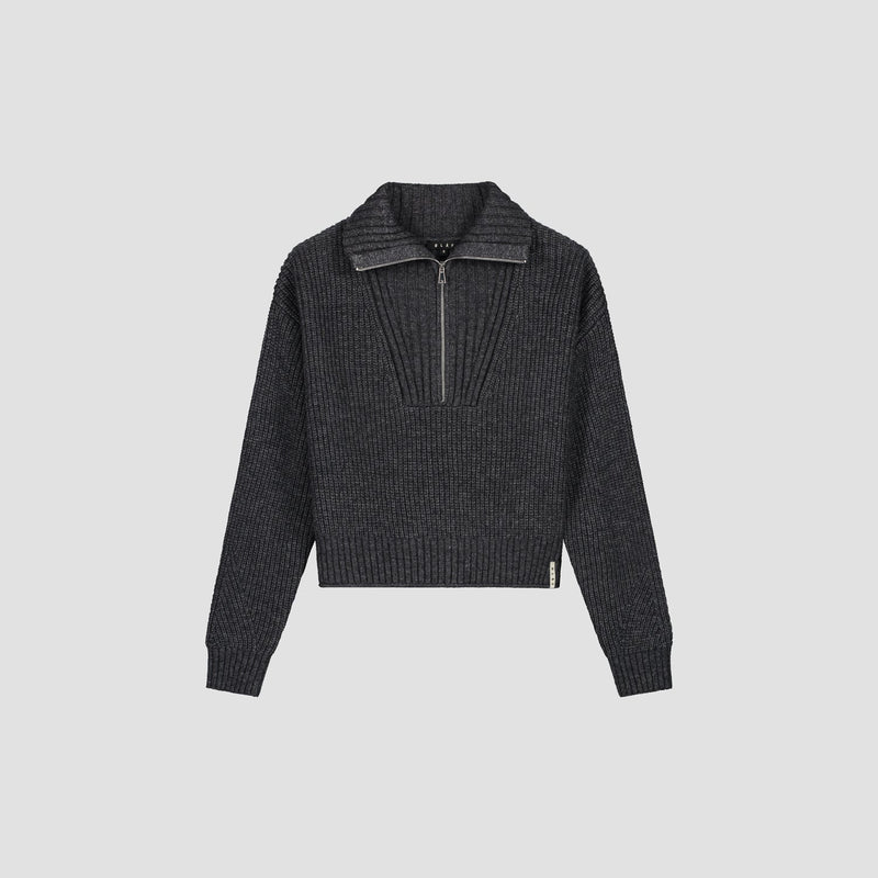 WMN MERINO HALF ZIP KNIT