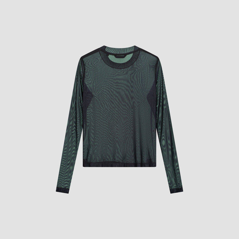 WMN MESH TOP LS