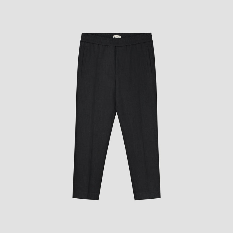 WOOL SLIM ELASTICATED PANTS