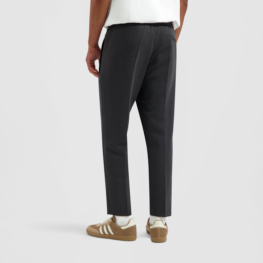 WOOL SLIM ELASTICATED PANTS