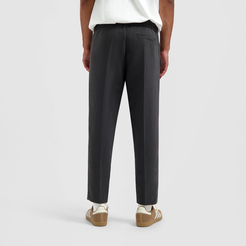 WOOL SLIM ELASTICATED PANTS