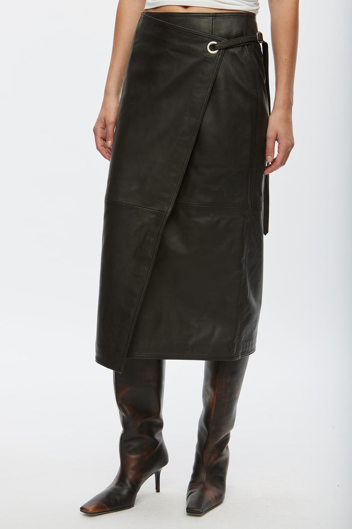 REFLECTION LEATHER SKIRT