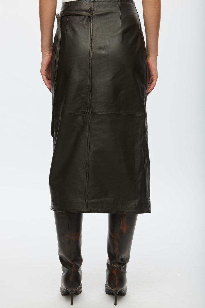 REFLECTION LEATHER SKIRT