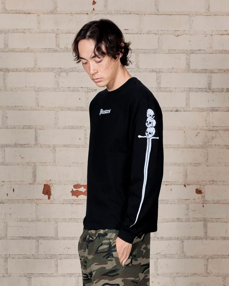 PLEASURES Luster heavyweight longsleeve black