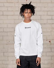 PLEASURES Luster heavyweight longsleeve white