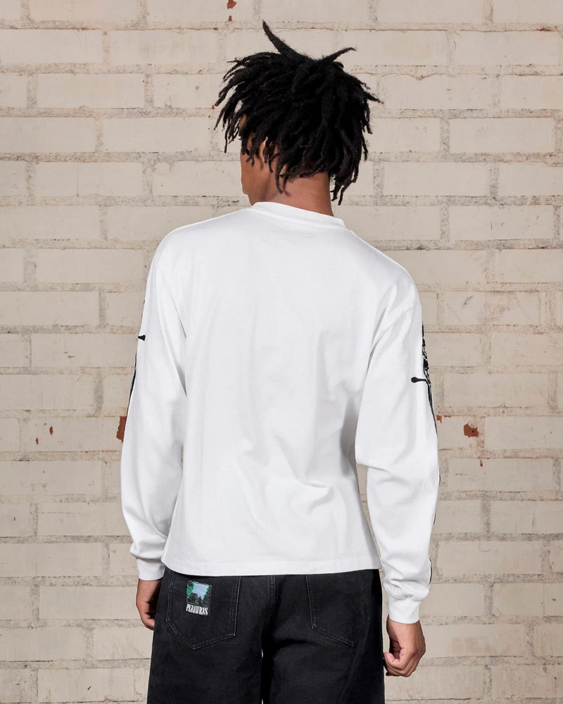 PLEASURES Luster heavyweight longsleeve white
