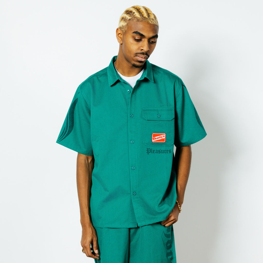 PLEASURES X SHORTYS GUTIERREZ WORK SHIRT