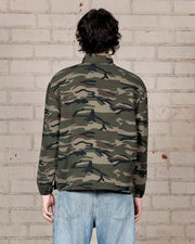 PLEASURES Textured camo quarter zip