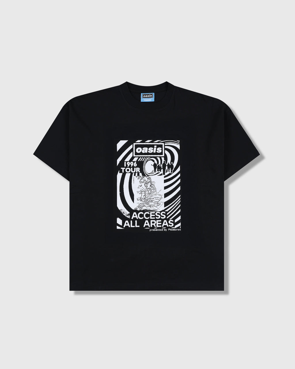 PLEASURES X OASIS All access t-shirt black