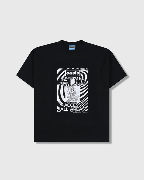 PLEASURES X OASIS All access t-shirt black - Shop online at Monar
